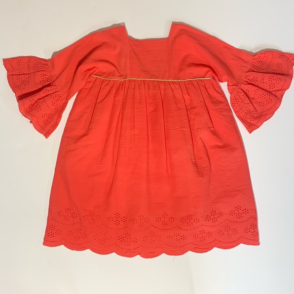 Chandamama Kids Bohemian Coral Red Dress - Picture 2 of 7